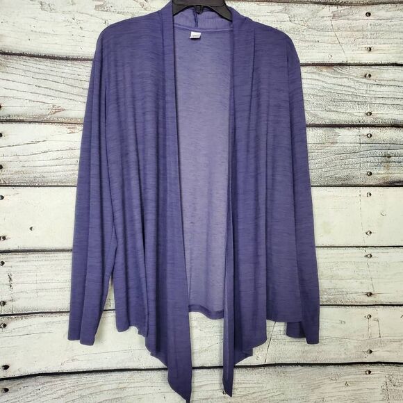 Old Navy Active Breathe On Purple Cardigan Women’s Large Lightweight Draped - Picture 1 of 6